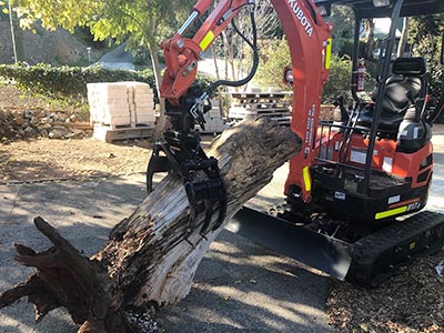 360 degree rotating hydraulic excavator grab